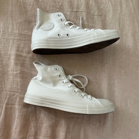 Converse Shoes - White on White Converse High Tops